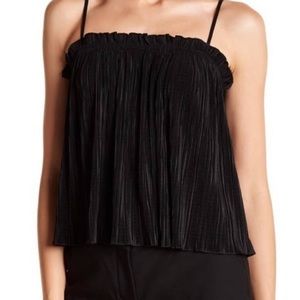 Madewell Black Micro-pleat Tank Size M